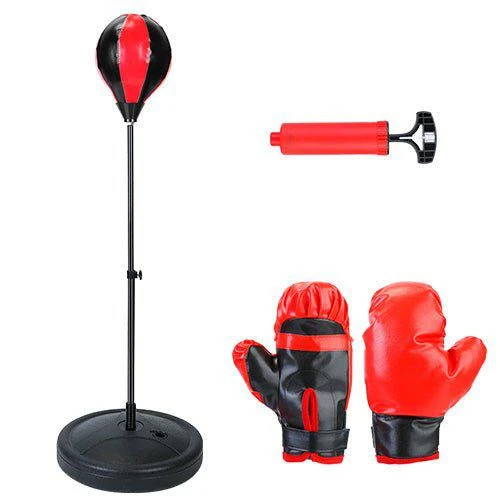 商品Fresh Fab Finds|Punching Bag For Kids Junior Boxing Set With Boxing Gloves Height Adjustable Free Standing Punching Ball Boxing For Kids Aged 3-8Years Old Red,价格¥429,第1张图片