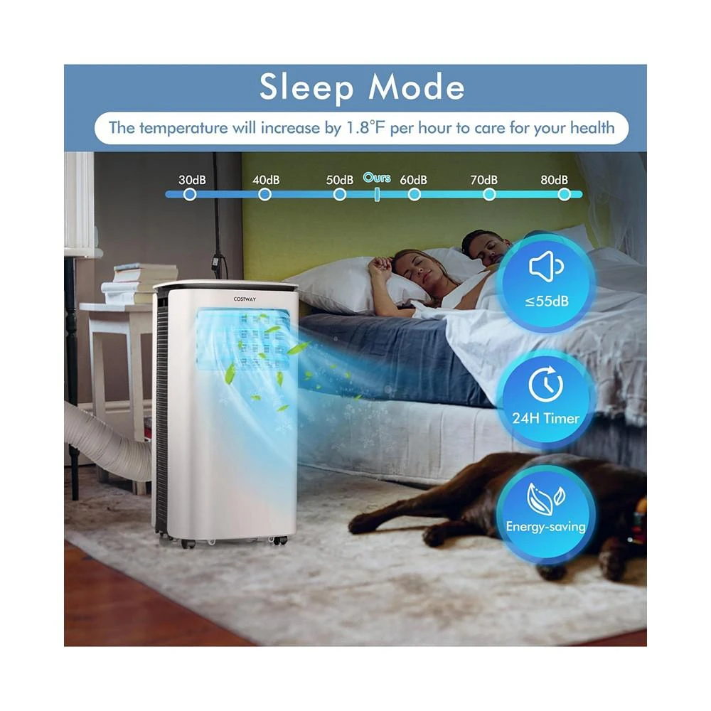 商品Costway|9000 BTU Air Cooler 3 in 1 Portable Air Conditioner w/Fan & Dehumidifier,价格¥2232,第3张图片详细描述