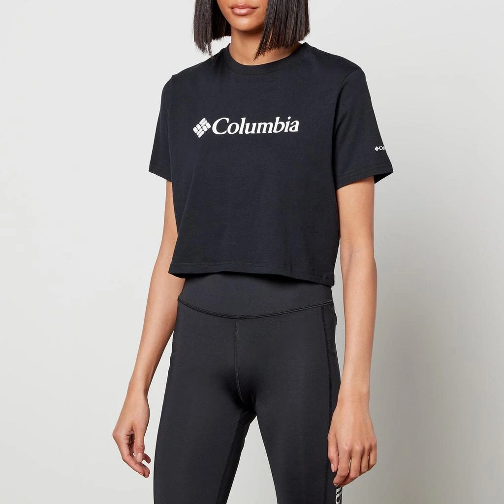 商品Columbia|Columbia Women's North Cascades Cropped T-Shirt - Black,价格¥98,第1张图片