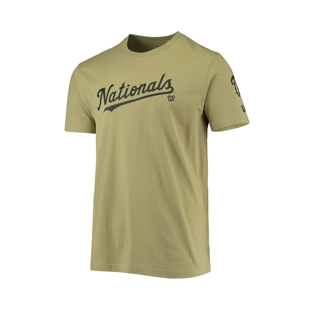 商品New Era|Men's Olive Washington Nationals Brushed Armed Forces T-shirt,价格¥264,第3张图片详细描述