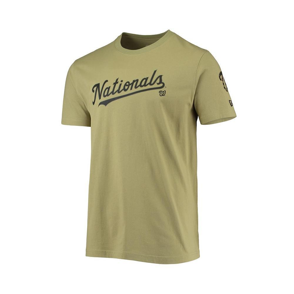 商品New Era|Men's Olive Washington Nationals Brushed Armed Forces T-shirt,价格¥262,第5张图片详细描述