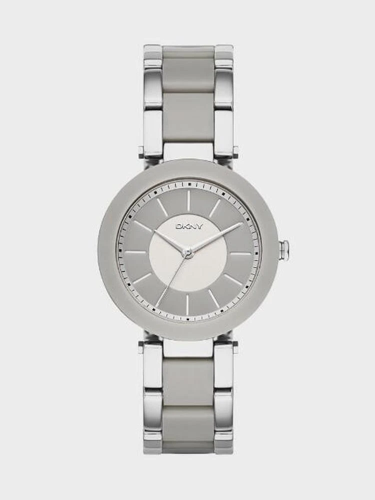 商品DKNY|Stanhope Ceramic And Silver-Tone 3 Hand Watch,价格¥1201,第2张图片详细描述