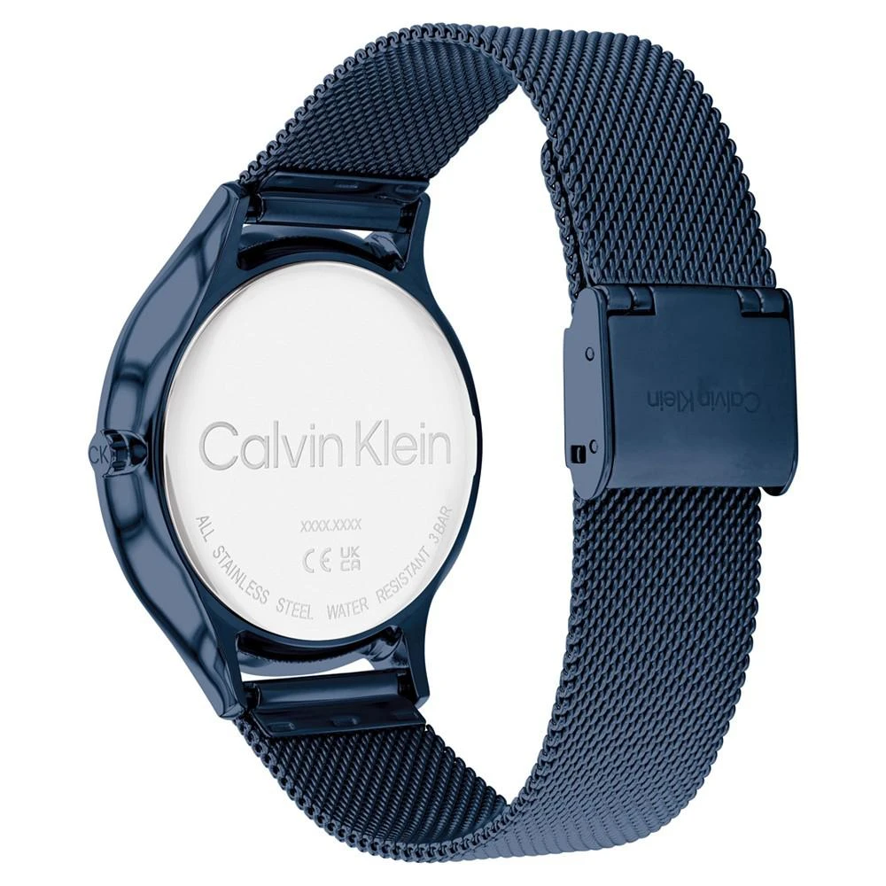 商品Calvin Klein|Blue Stainless Steel Mesh Bracelet Watch 38mm,价格¥786,第3张图片详细描述