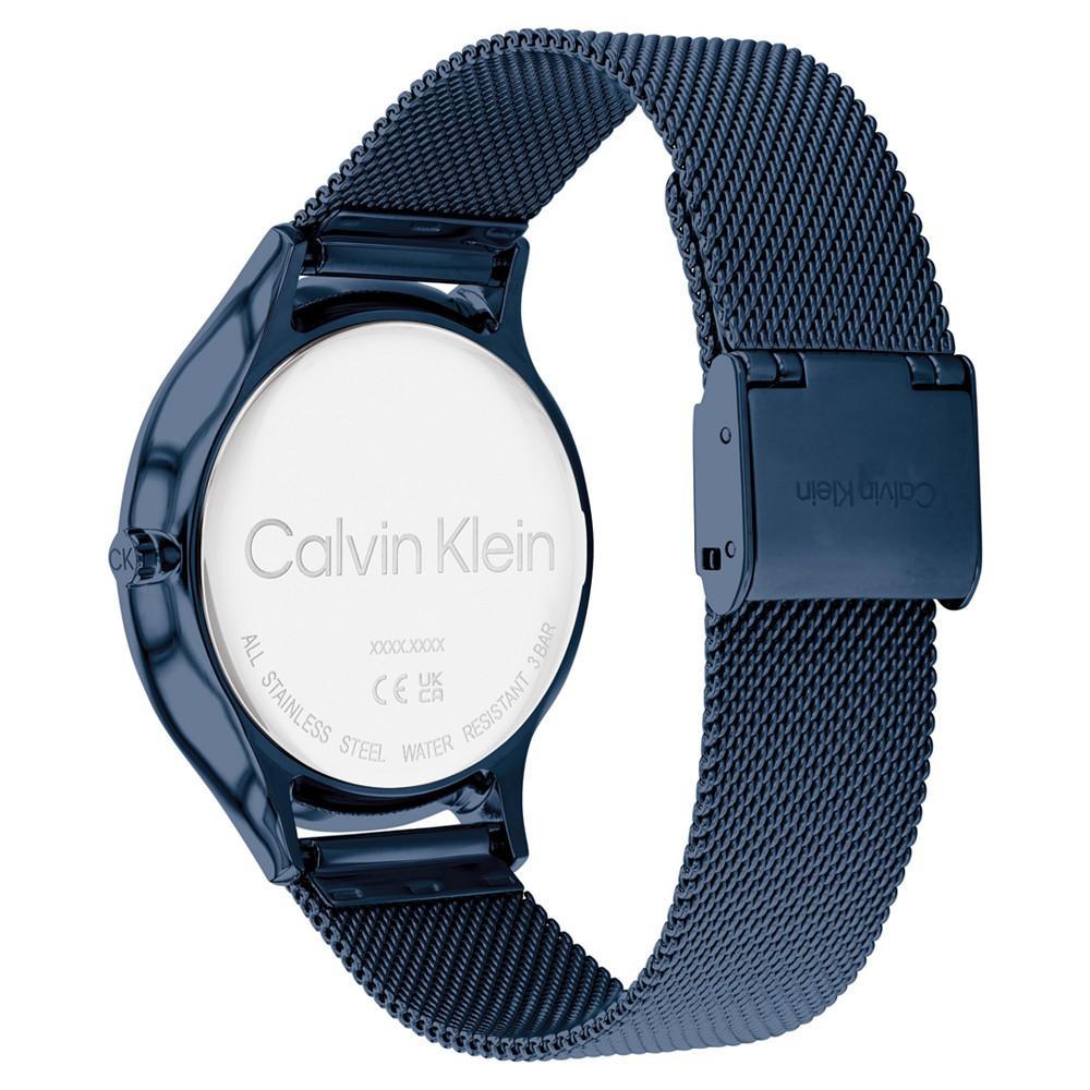 商品Calvin Klein|Blue Stainless Steel Mesh Bracelet Watch 38mm,价格¥760,第5张图片详细描述