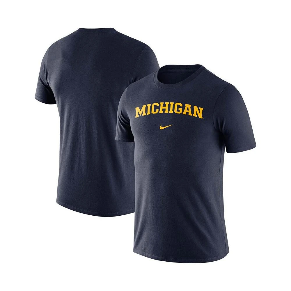 商品NIKE|Men's Navy Michigan Wolverines Essential Wordmark T-shirt,价格¥191,第1张图片