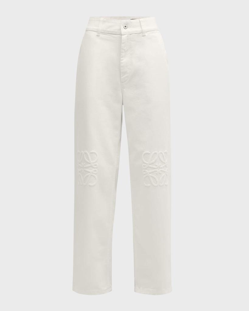 VIP【送料関税込】LOEWE ANAGRAM BAGGY LEATHER TROUSERS Loewe - Anagram Baggy Black Leather Pants