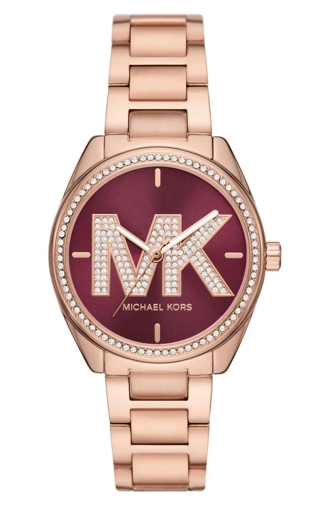 商品Michael Kors|Mini Janelle CZ Embellished Bracelet Watch, 36mm,价格¥938,第1张图片