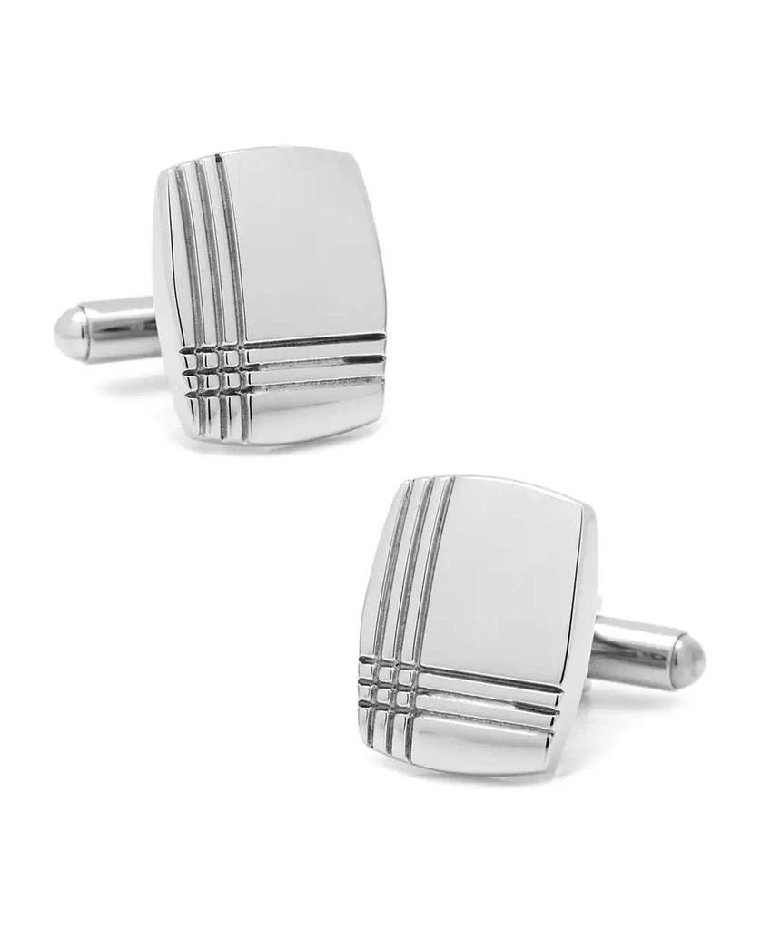 商品Ox and Bull Trading Co.|Men's Stainless Steel Tartan Plaid Cufflinks and Stud Set, 6 Piece Set,价格¥1085,第4张图片详细描述