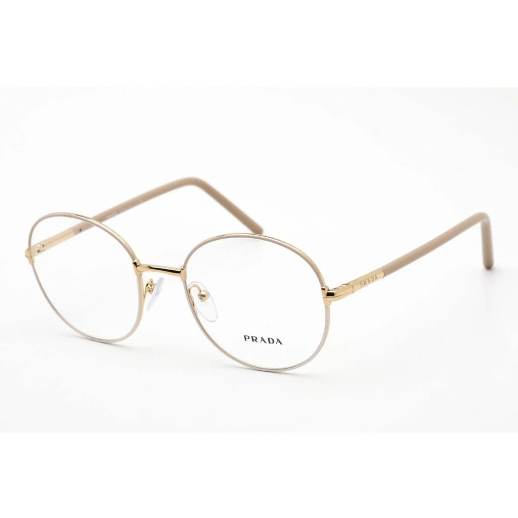 商品Prada|Prada Women's Eyeglasses - Beige/White Metal Rectangular Shape Frame | 0PR 55WV 06I1O1,价格¥806,第1张图片