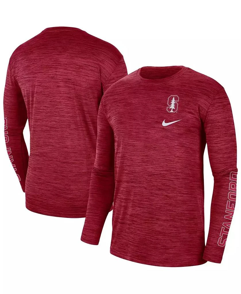 商品NIKE|Men's Cardinal Stanford Cardinal Velocity Legend Team Performance Long Sleeve T-shirt,价格¥225,第1张图片