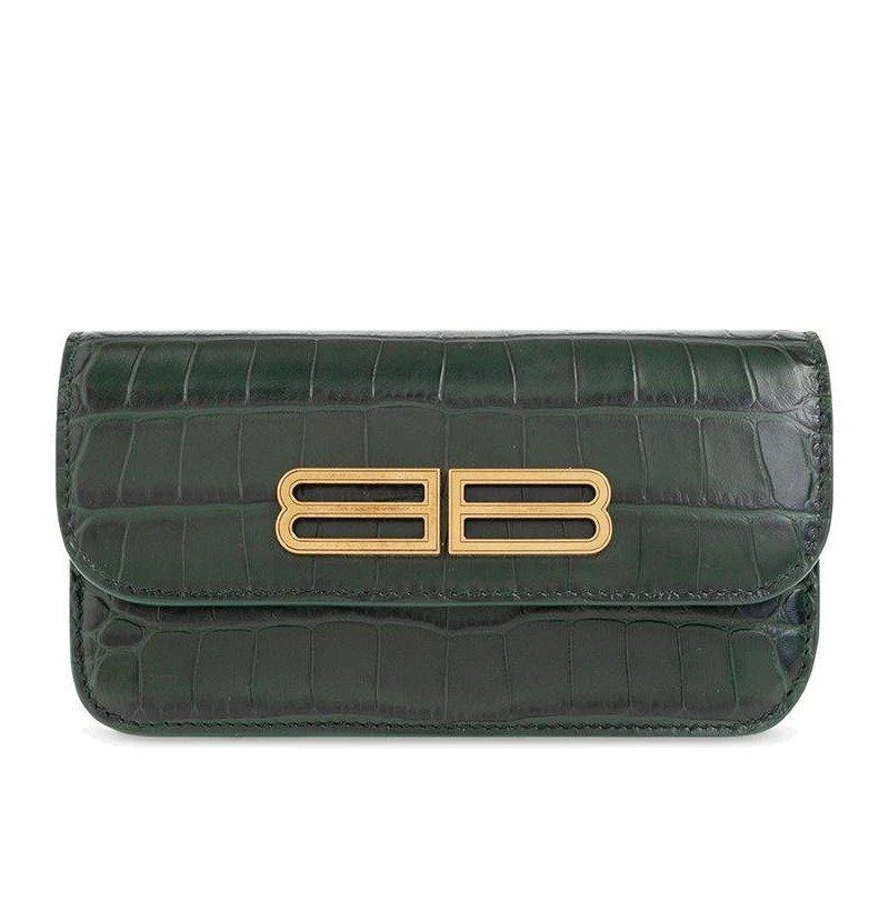 商品Balenciaga|Balenciaga Gossip Logo Plaque Chain Wallet,价格¥6921,第1张图片