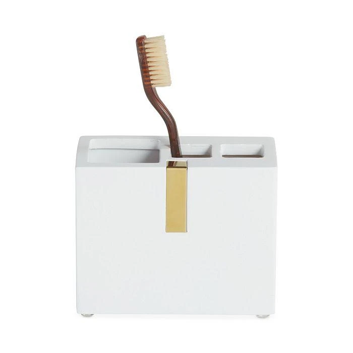 商品Roselli|Houston Street White/Brass Toothbrush Holder,价格¥359,第3张图片详细描述