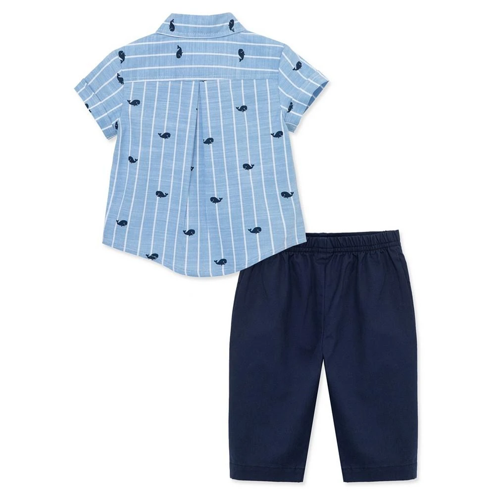 商品Little Me|Baby Boys Whales Button Front Shirt and Pants Set,价格¥298,第2张图片详细描述