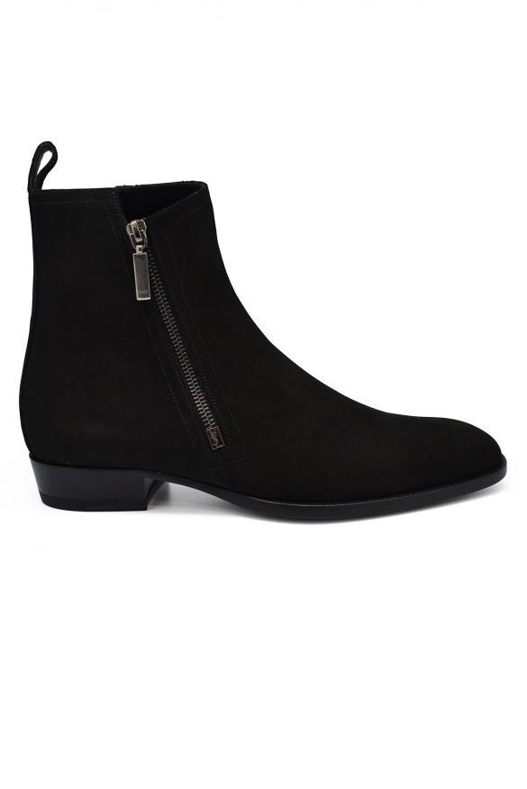 商品Yves Saint Laurent|Suede zipped boots - Shoe size: 41,价格¥3264,第1张图片