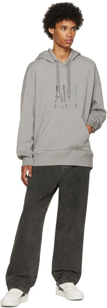 商品AMI|Gray 'Ami Paris' Hoodie,价格¥658,第4张图片详细描述