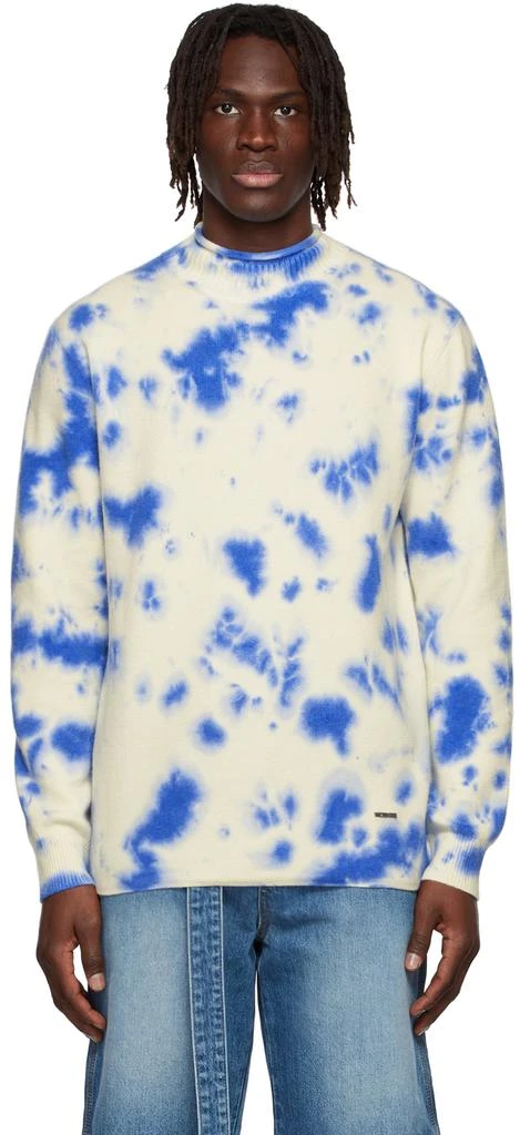 商品We11done|Off-White Tie-Dye Sweater,价格¥2137,第1张图片