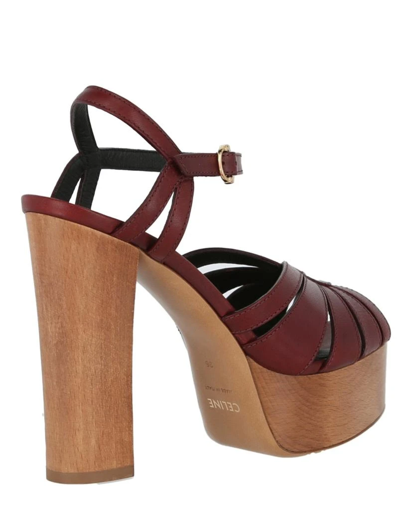 商品Celine|Leather Wooden Platform Sandals,价格¥5974,第3张图片详细描述