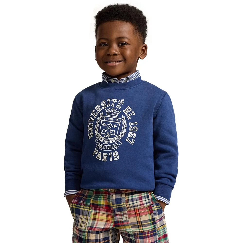 商品Ralph Lauren|Toddler and Little Boys Fleece Graphic Sweatshirt,价格¥244,第1张图片