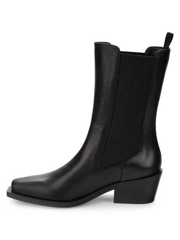 商品Stuart Weitzman|Miley Leather Ankle Chelsea Boots,价格¥1367,第4张图片详细描述