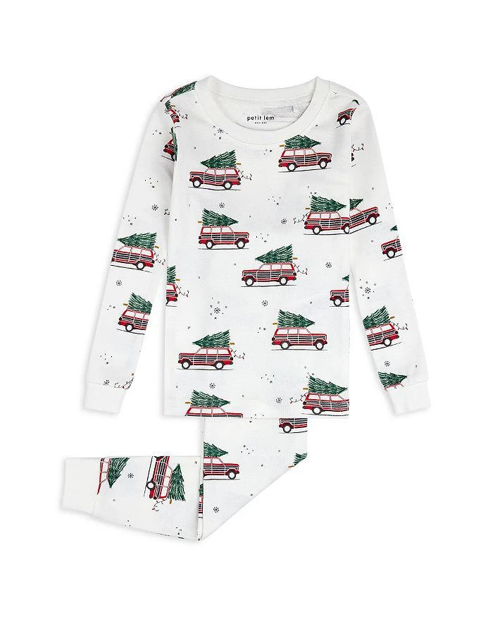 商品Petit Lem|Boys' Festive Cars Printed Long Sleeved Pajama Set - Little Kid,价格¥198,第1张图片