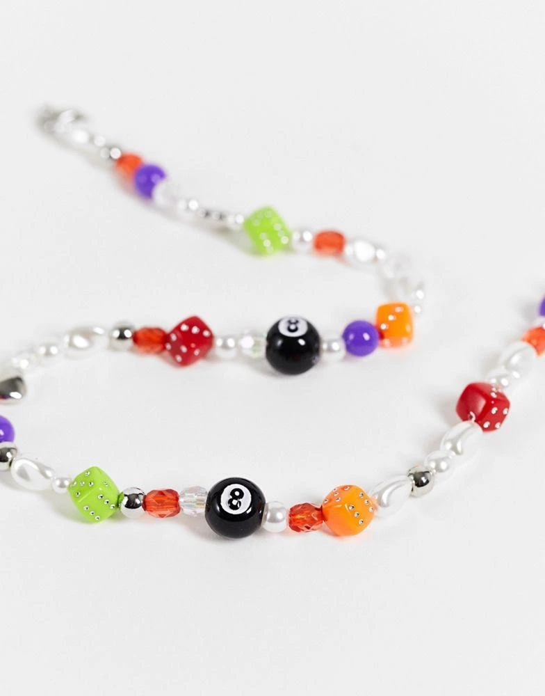 商品ASOS|ASOS DESIGN beaded necklace with dice,价格¥37,第2张图片详细描述