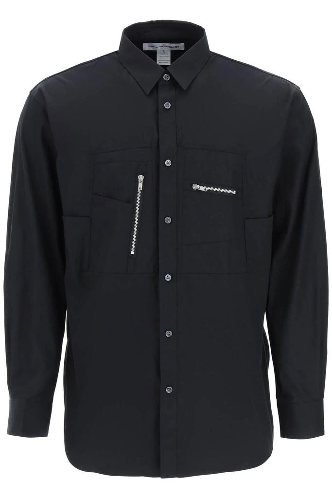 商品Comme des Garcons|Comme des Garçons Shirt Zip Detailed Buttoned Shirt,价格¥5718,第1张图片