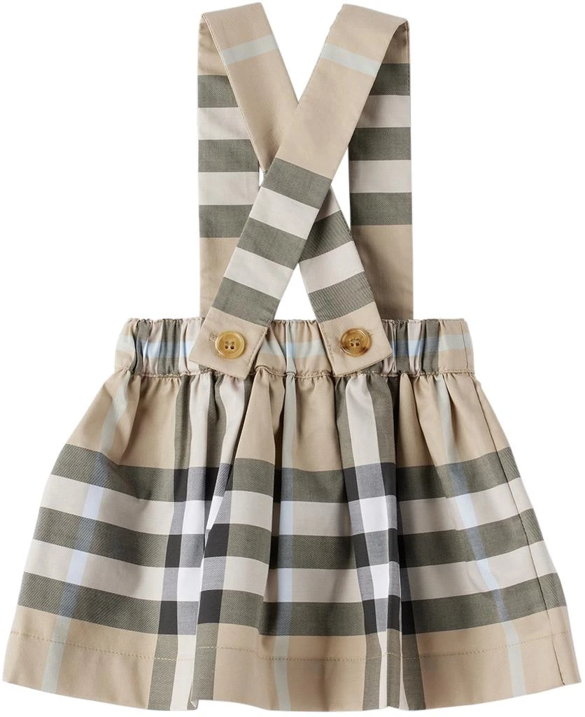 商品Burberry|Baby Beige Check Bodysuit & Skirt Set,价格¥1801,第5张图片详细描述