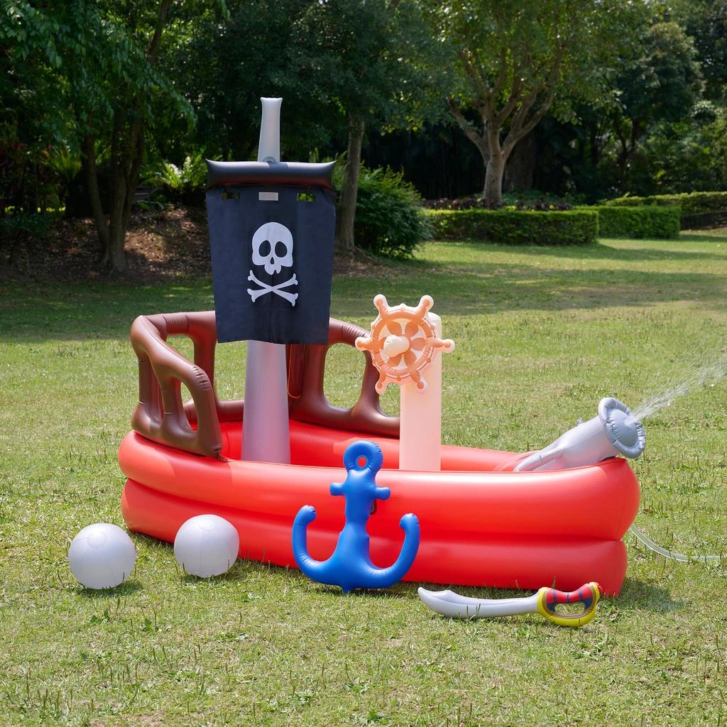 商品Teamson|Kids Water Pool Pirate Ship Inflatable Kids Sprinkler,价格¥954,第3张图片详细描述