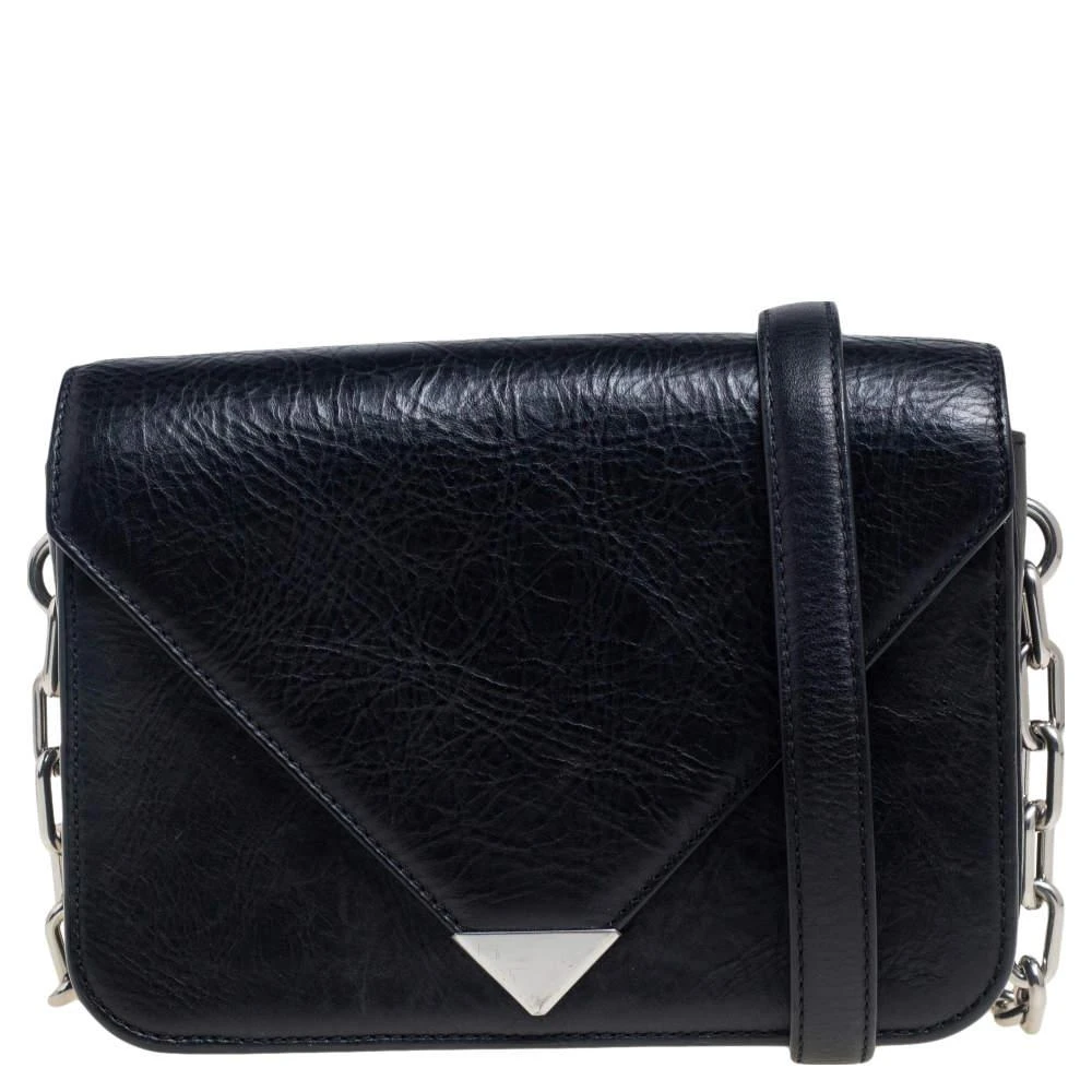 商品[二手商品] Alexander Wang|Alexander Wang Black Crinkled Leather Small Prisma Shoulder Bag,价格¥1934,第1张图片