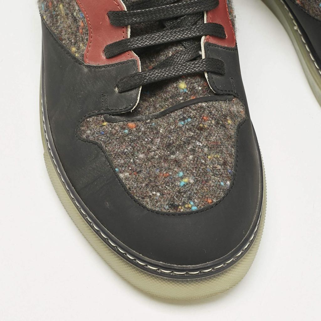Balenciaga Multicolor Leather and Wool High Top Sneakers