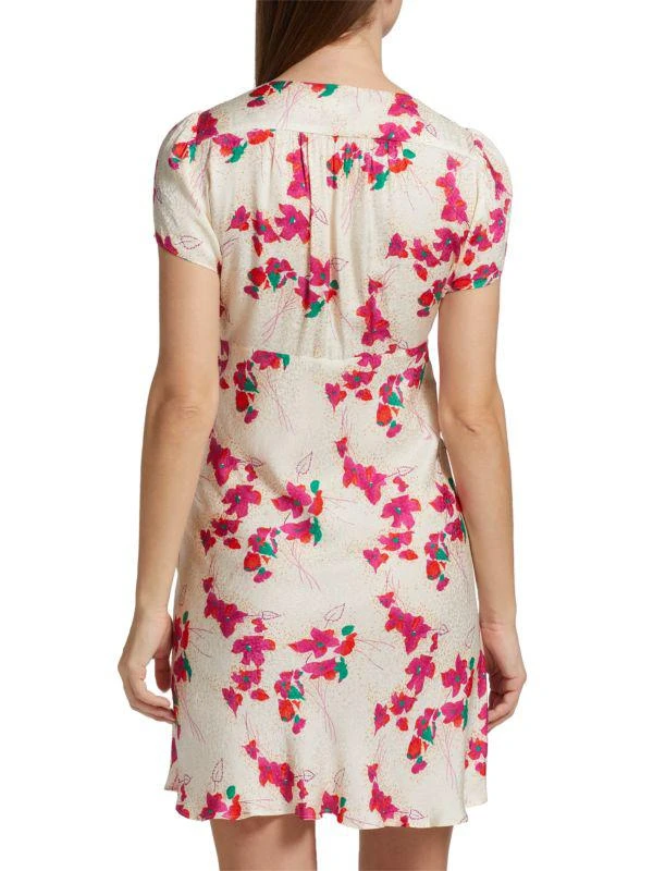 商品ba&sh|Elita Floral Jacquard Tie Front Mini Dress,价格¥758,第2张图片详细描述