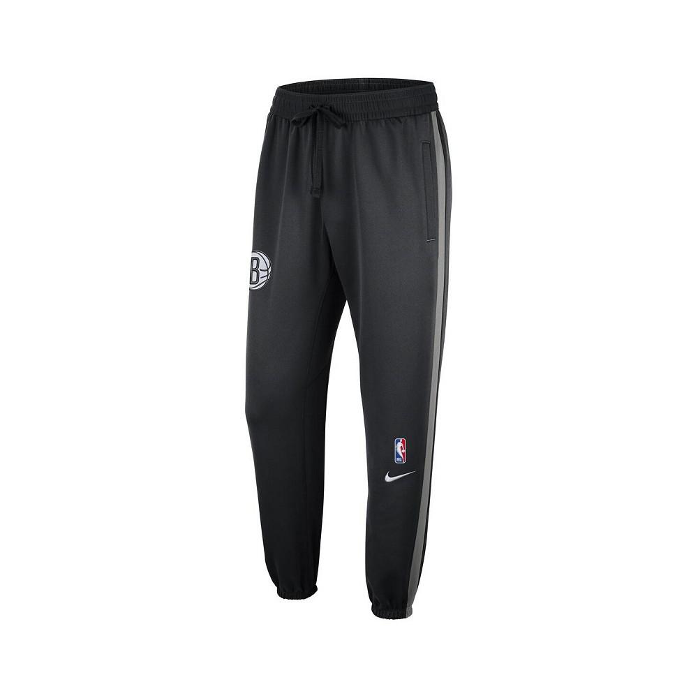 Men's Black Brooklyn Nets Authentic Showtime Performance Pants商品第3张图片规格展示