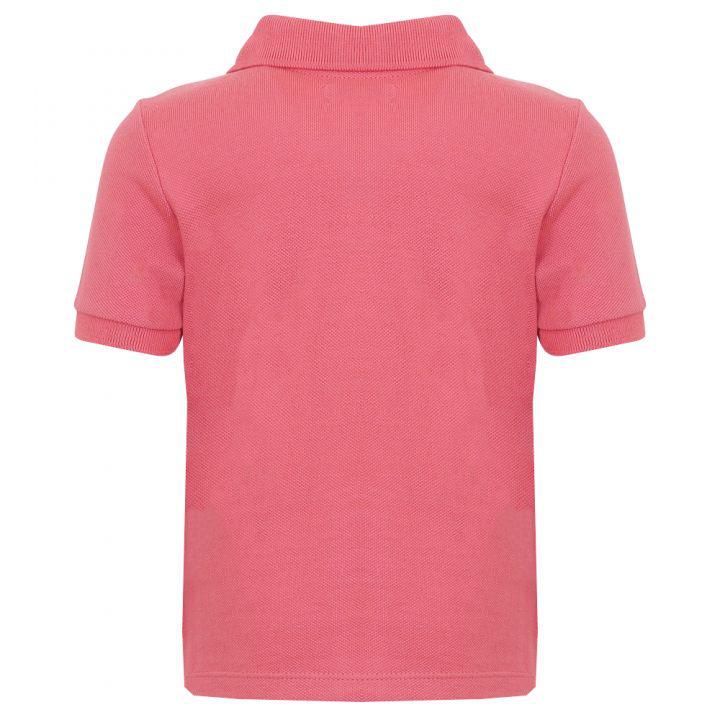 Salmon Red & Blue Polo Shirt & Shorts Set商品第4张图片规格展示
