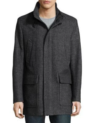 商品Cole Haan|Double Layer Wool Blend Car Coat,价格¥2359,第3张图片详细描述