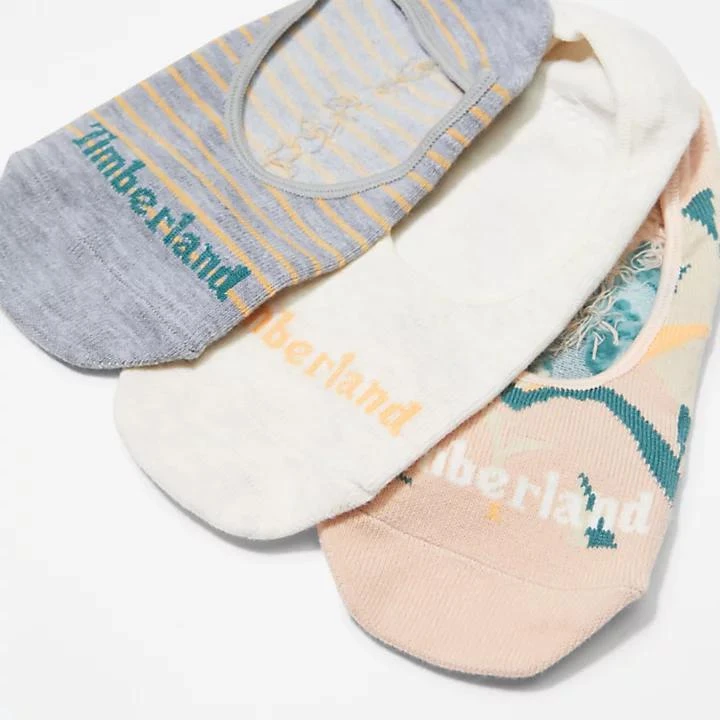商品Timberland|3-Pack Tropics No-show Socks for Women in Pink,价格¥78,第2张图片详细描述