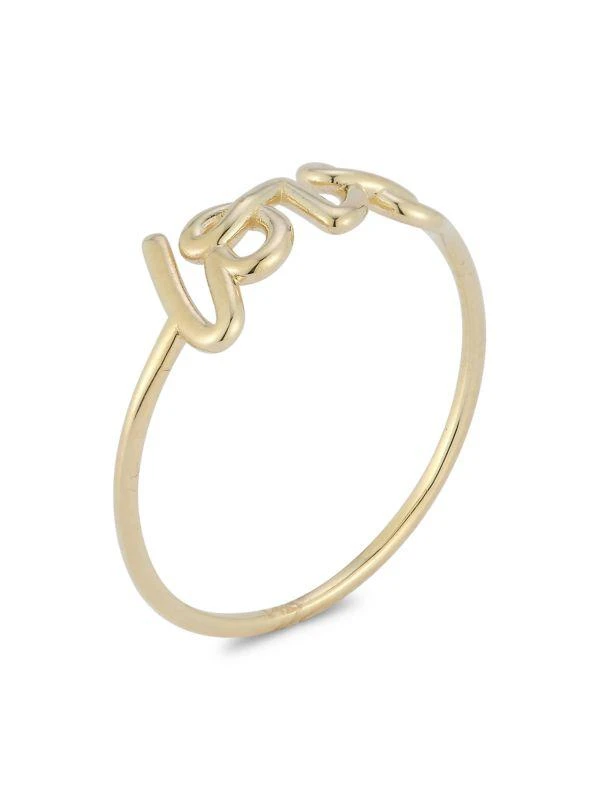商品Saks Fifth Avenue|14K Yellow Gold Script Love Ring,价格¥1830,第2张图片详细描述