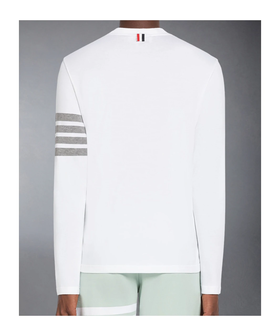 商品【商品预售7天】 Thom Browne|Thom Browne 男士T恤 MJS169G07862100 白色,价格¥2606,第4张图片详细描述