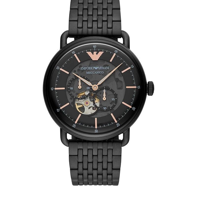 商品[国内直发] Emporio Armani|Armani阿玛尼黑武士钢带镂空防水男款机械表AR60025,价格¥2221,第1张图片