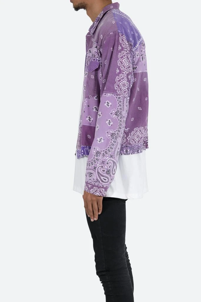 商品MNML|Bandana Trucker Shirt - Purple,价格¥237,第3张图片详细描述