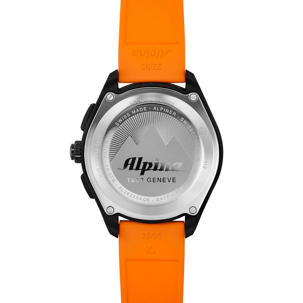 Men's Swiss Analog-Digital Apliner X Orange Rubber Strap Hybrid Smart Watch 45mm商品第4张图片规格展示