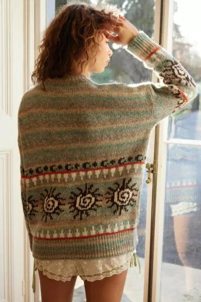 商品Urban Outfitters|UO Spacedye Sun Knit Sweater,价格¥598,第4张图片详细描述