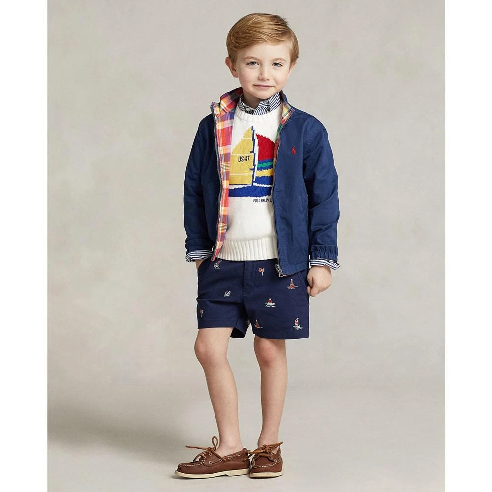商品Ralph Lauren|Toddler and Little Boys Sailboat Cotton Long Sleeve Sweater,价格¥351,第5张图片详细描述