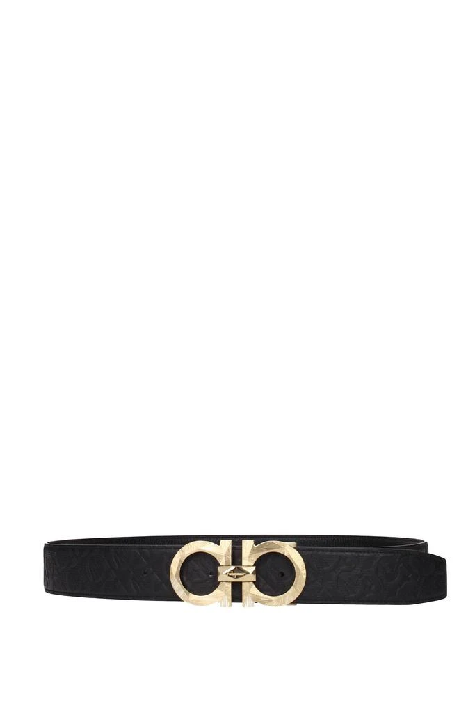 商品Salvatore Ferragamo|Regular belts Leather Black Black,价格¥2473,第2张图片详细描述