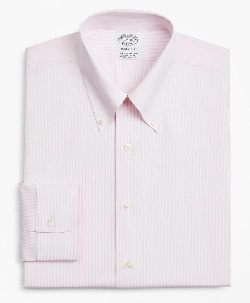 Stretch Regent Regular-Fit  Dress Shirt, Non-Iron Poplin Button-Down Collar Fine Stripe 商品