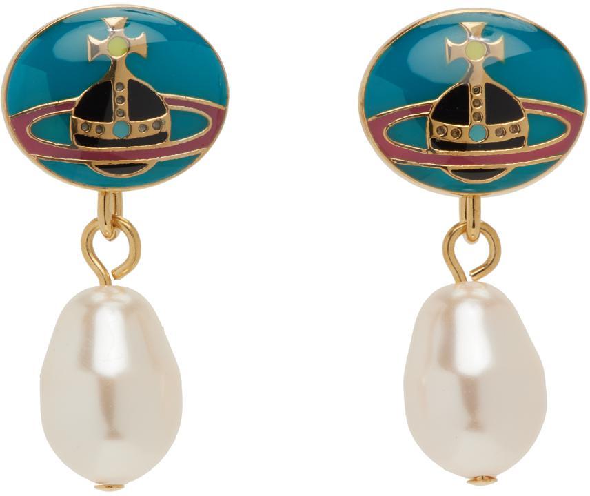 商品Vivienne Westwood|Gold Loelia Earrings,价格¥1462,第1张图片
