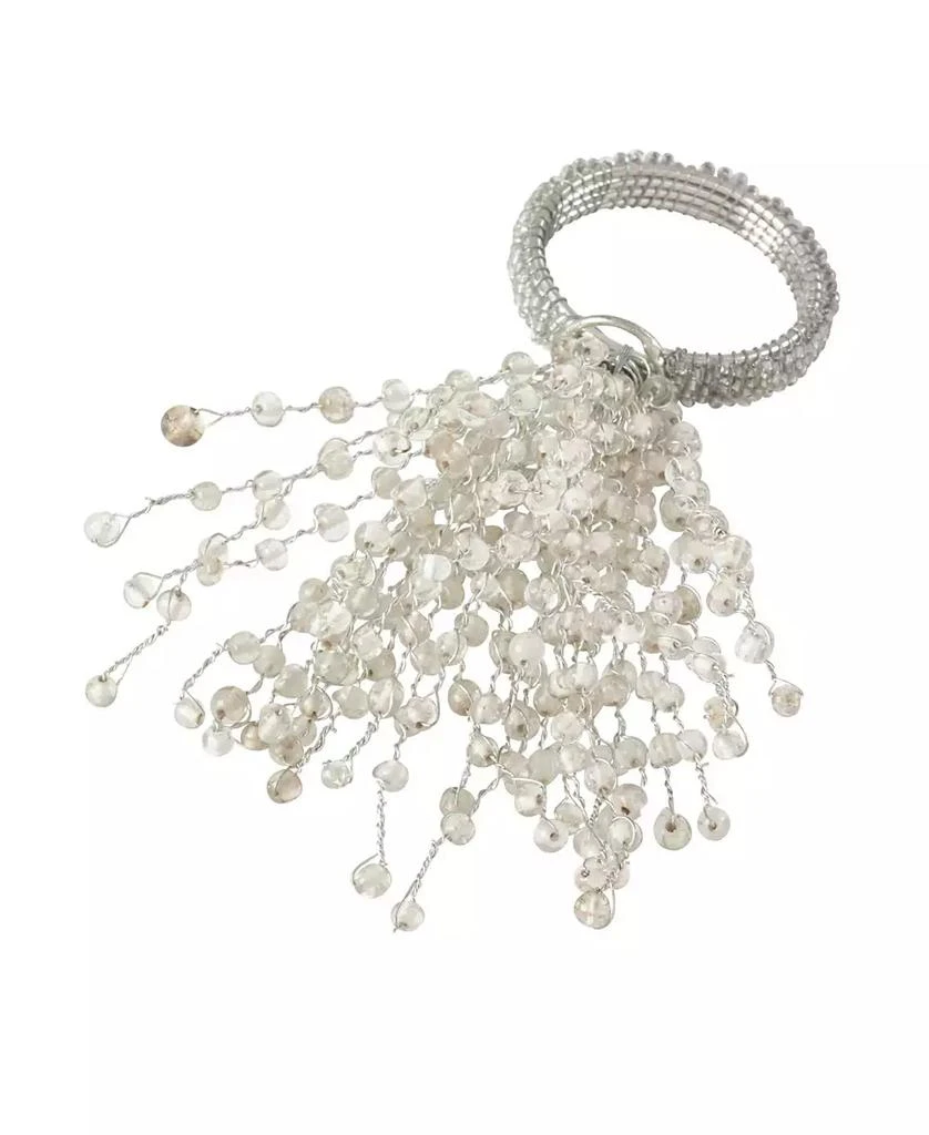 商品Saro Lifestyle|Beaded Spray Design Napkin Ring, Set of 4,价格¥195,第1张图片
