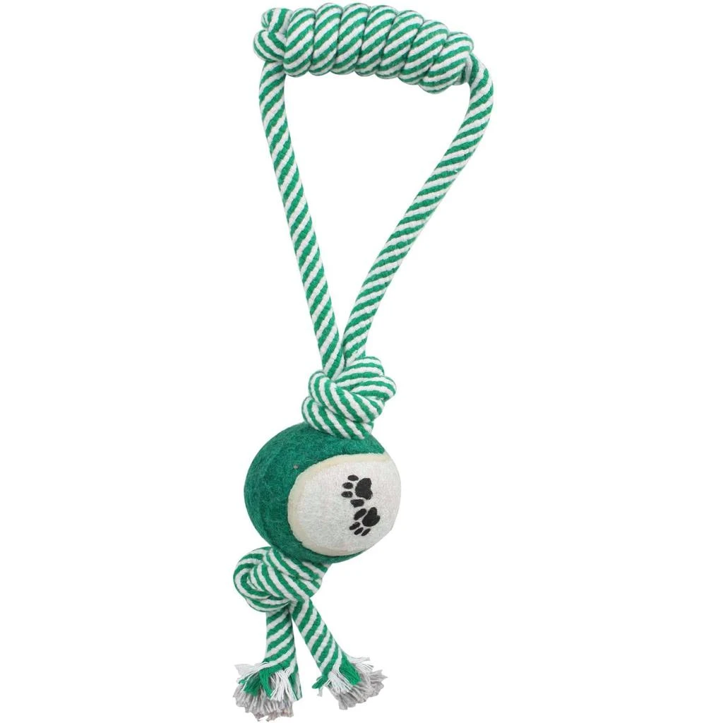 商品Pet Life|Pet Life  'Pull Away' All Natural Jute Rope and Tennis Ball Dog Toy,价格¥93,第2张图片详细描述