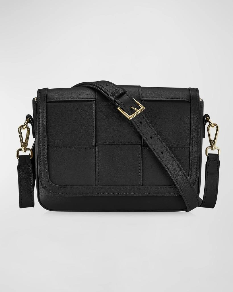 商品Gigi New York|Lily Woven Leather Crossbody Bag,价格¥3325,第1张图片