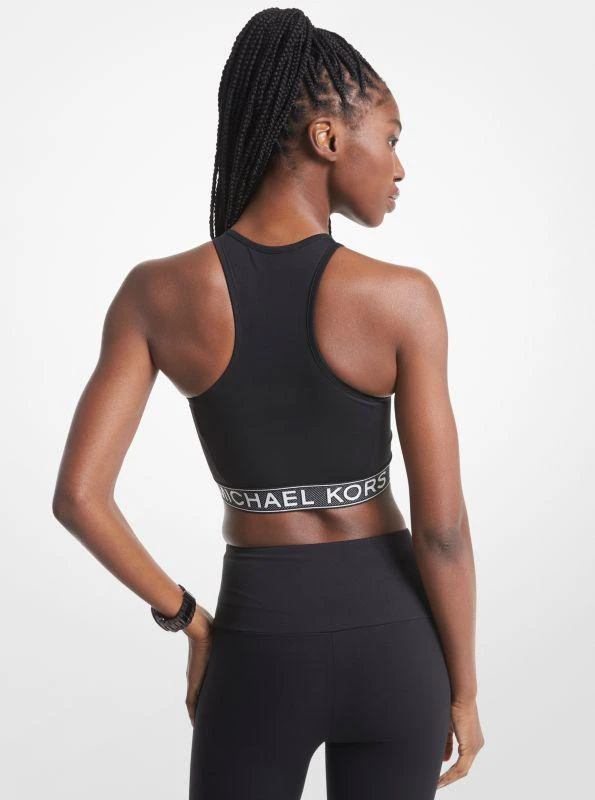 商品Michael Kors|Stretch Nylon Logo Tape Racerback Sports Bra,价格¥298,第2张图片详细描述