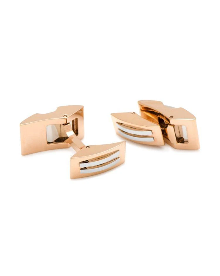 商品Collaterals|Rose Gold & Silver Raptor Cufflinks,价格¥749,第2张图片详细描述